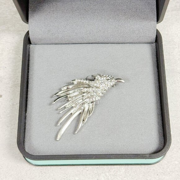 Silver brooch, eagle brooch, bird brooch, fashion brooch, animal brooch pin - Picture 4 of 7